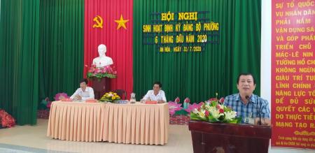 Đảng bộ Phường An Hòa tổ chức sinh hoạt định kỳ Đảng bộ phường 6 tháng đầu năm 2020.